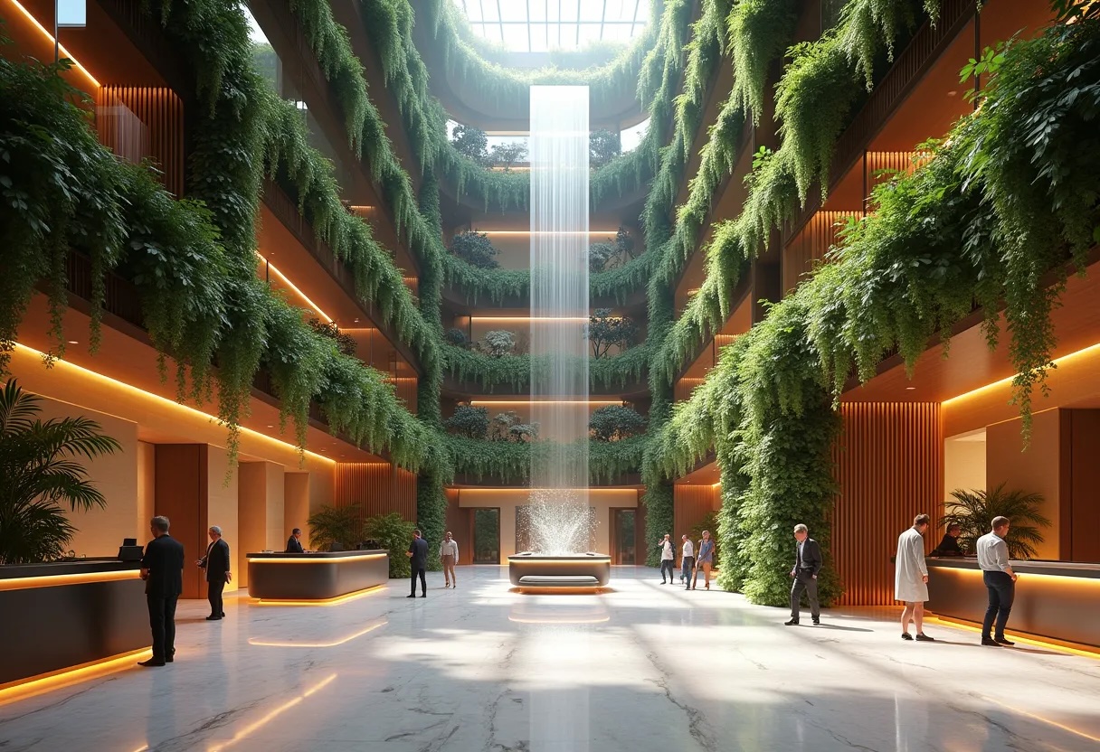 Biophilic Hotel Lobby