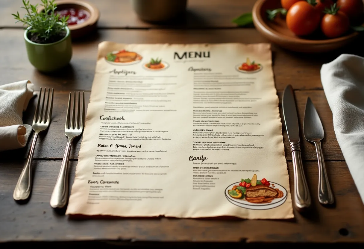 Rustic Menu Layout